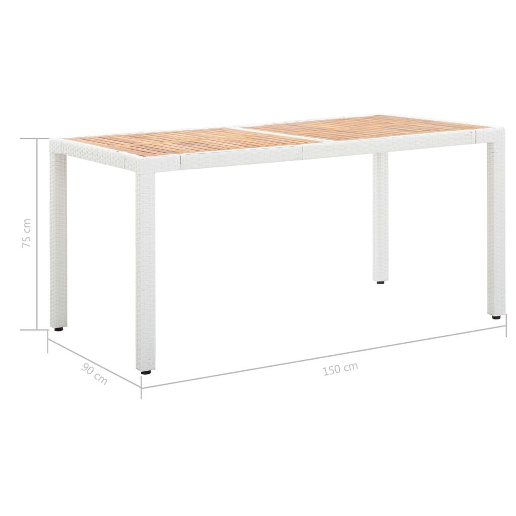 Voir la diapositive 6 : VIDAXL Salon de jardin 7 pcs resine tressee blanc