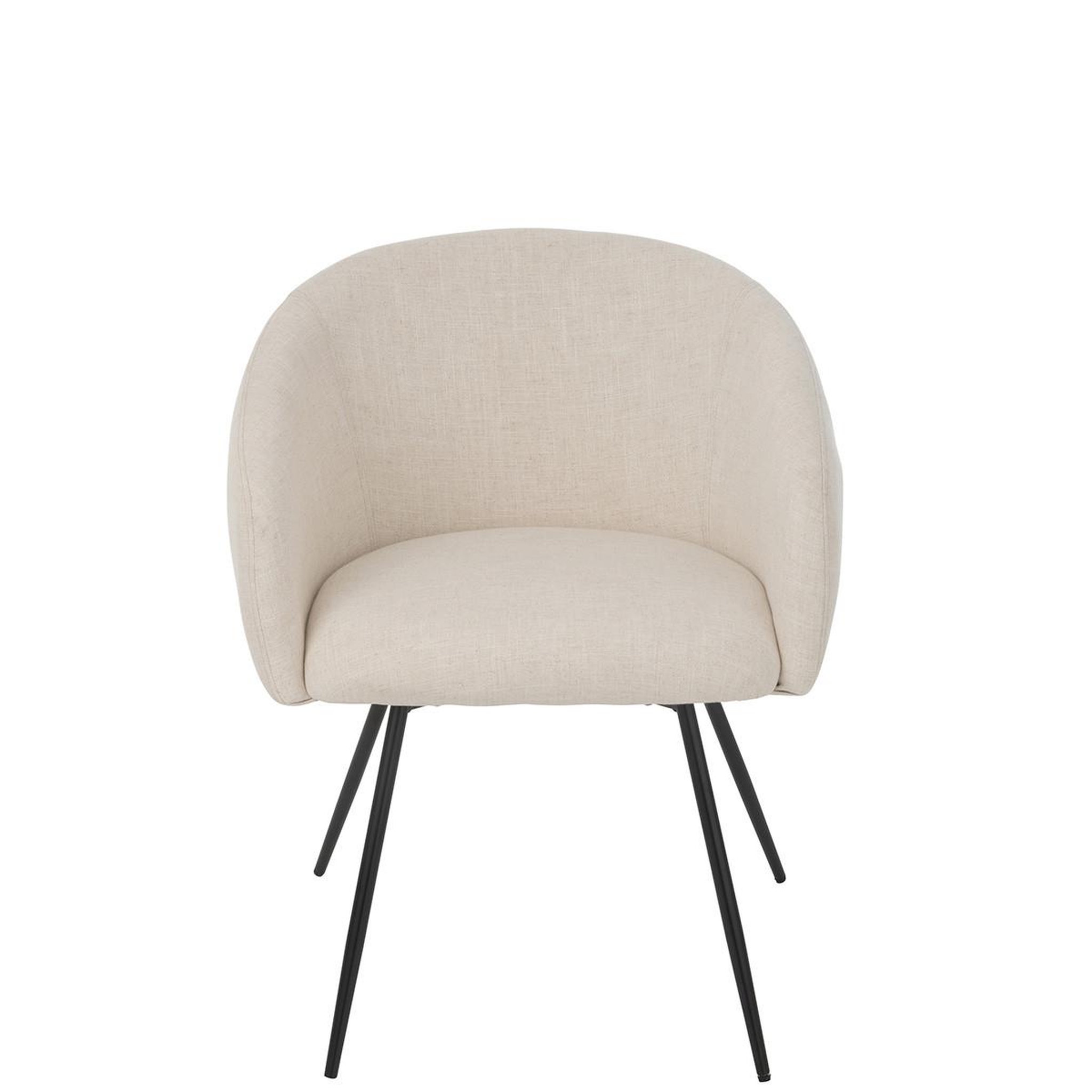 Voir la diapositive 2 : J-LINE Chaise design  wales  75cm ivoire
