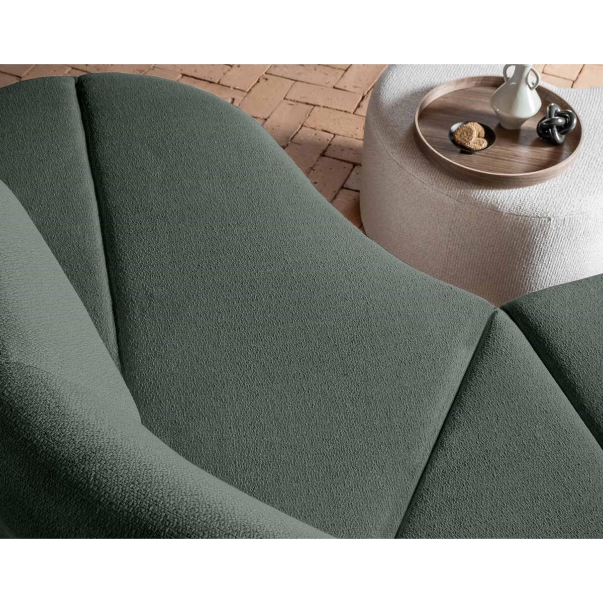 BEST MOBILIER Siena - canapé d'angle droit - 5 places - en tissu