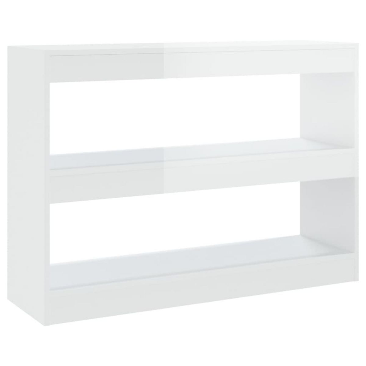 VIDAXL Bibliotheque/Separateur de piece Blanc brillant 100x30x72 cm