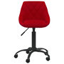Voir la diapositive 2 : VIDAXL Chaise de bureau Rouge bordeaux Velours