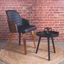 Voir la diapositive 5 : The Home Deco Factory Fauteuil design rétro Nash - Noir