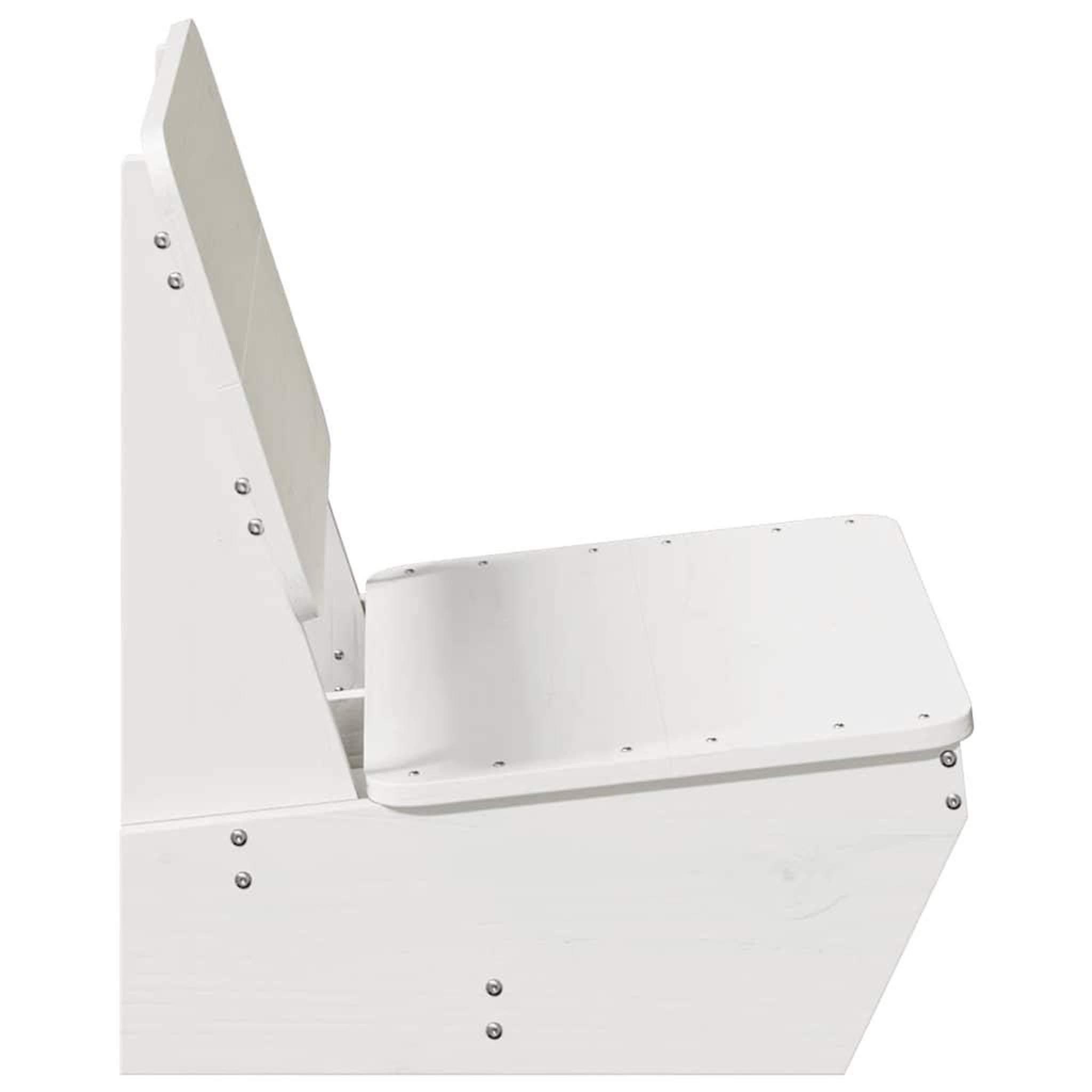 Voir la diapositive 5 : VIDAXL Chaises de jardin lot de 2 blanc 60x64x70,5 cm bois massif pin