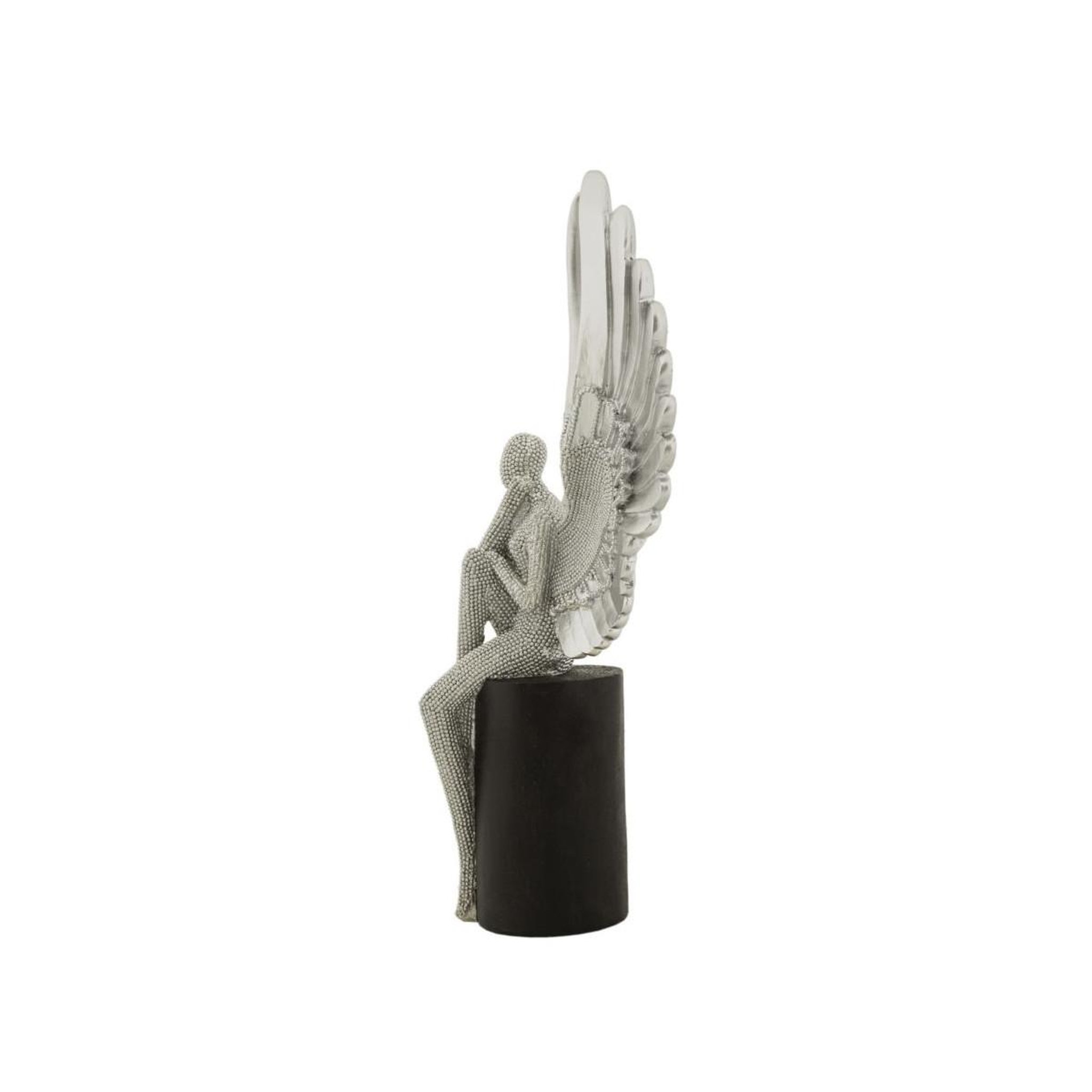 Voir la diapositive 2 : Paris Prix Statuette déco ailes  sparky  34cm argent