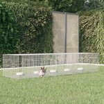 VIDAXL Cage a lapin 5 panneaux 273x79x54 cm Fer galvanise