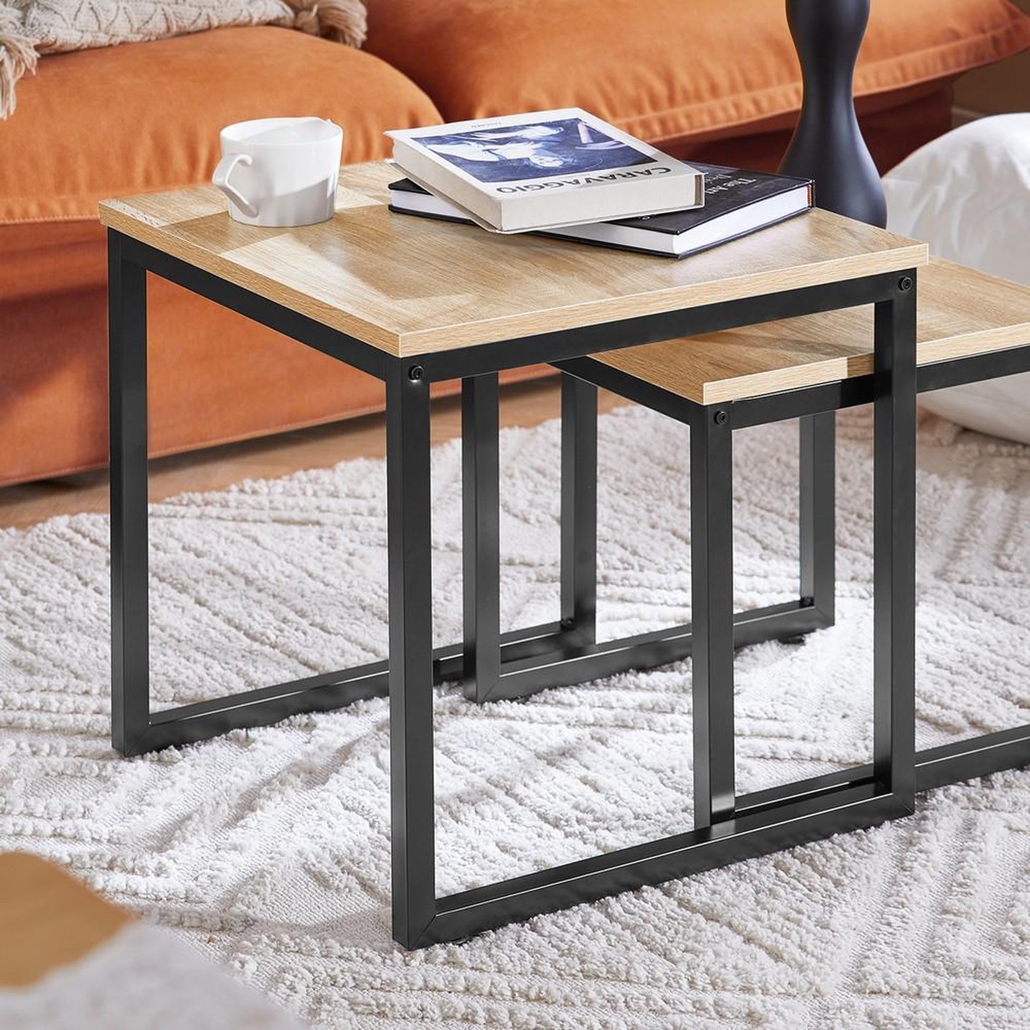 Voir la diapositive 4 : SOBUY SoBuy - Lot De 2 Tables D'appoint - Industriel - FBT42