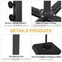 Voir la diapositive 5 : OUTSUNNY Base de Parasol Pied de Parasol 4 Plaques Durable Acier HDPE 80 x 80 x 50 cm Noir