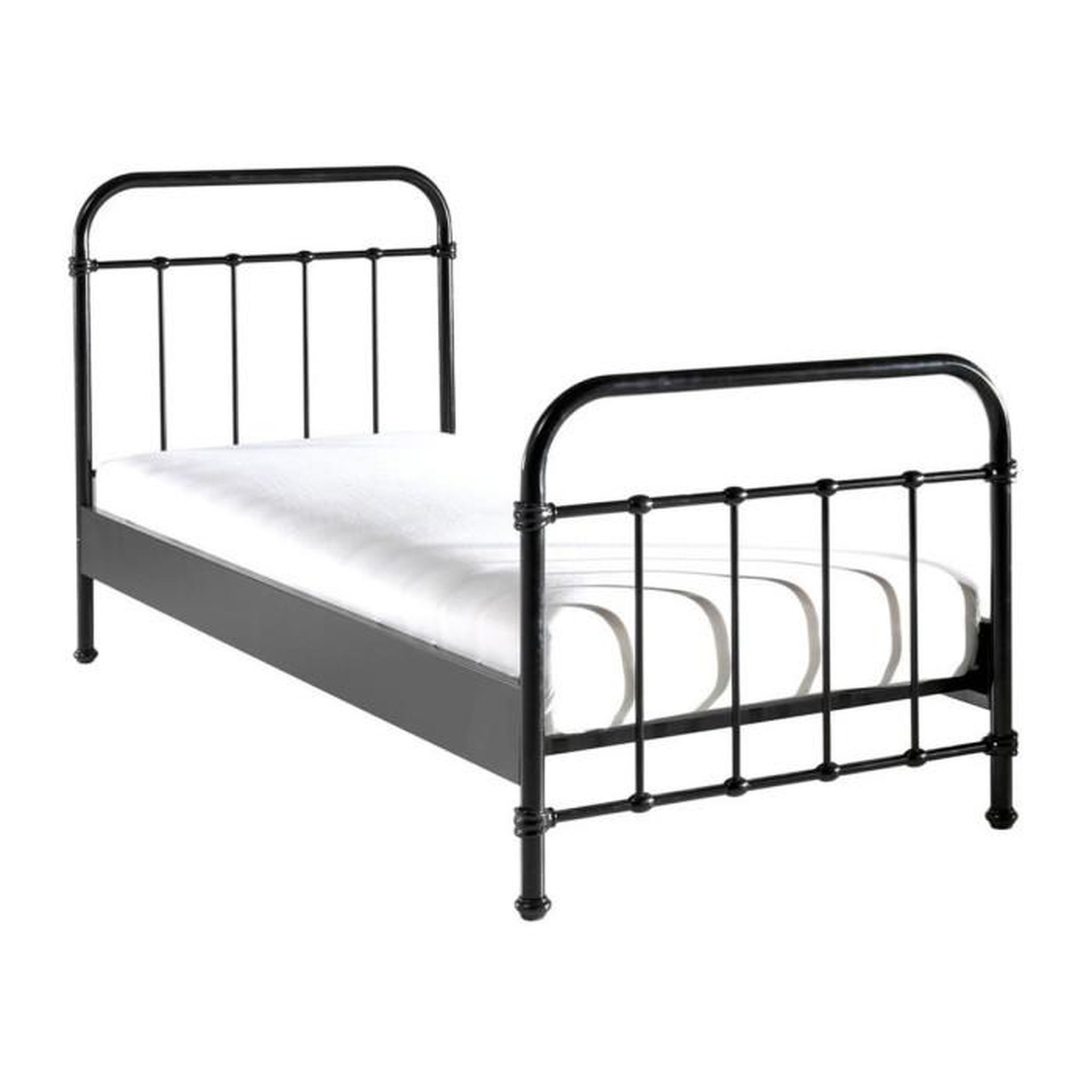 Paris Prix Lit Enfant Métal  New York  90x200cm Noir