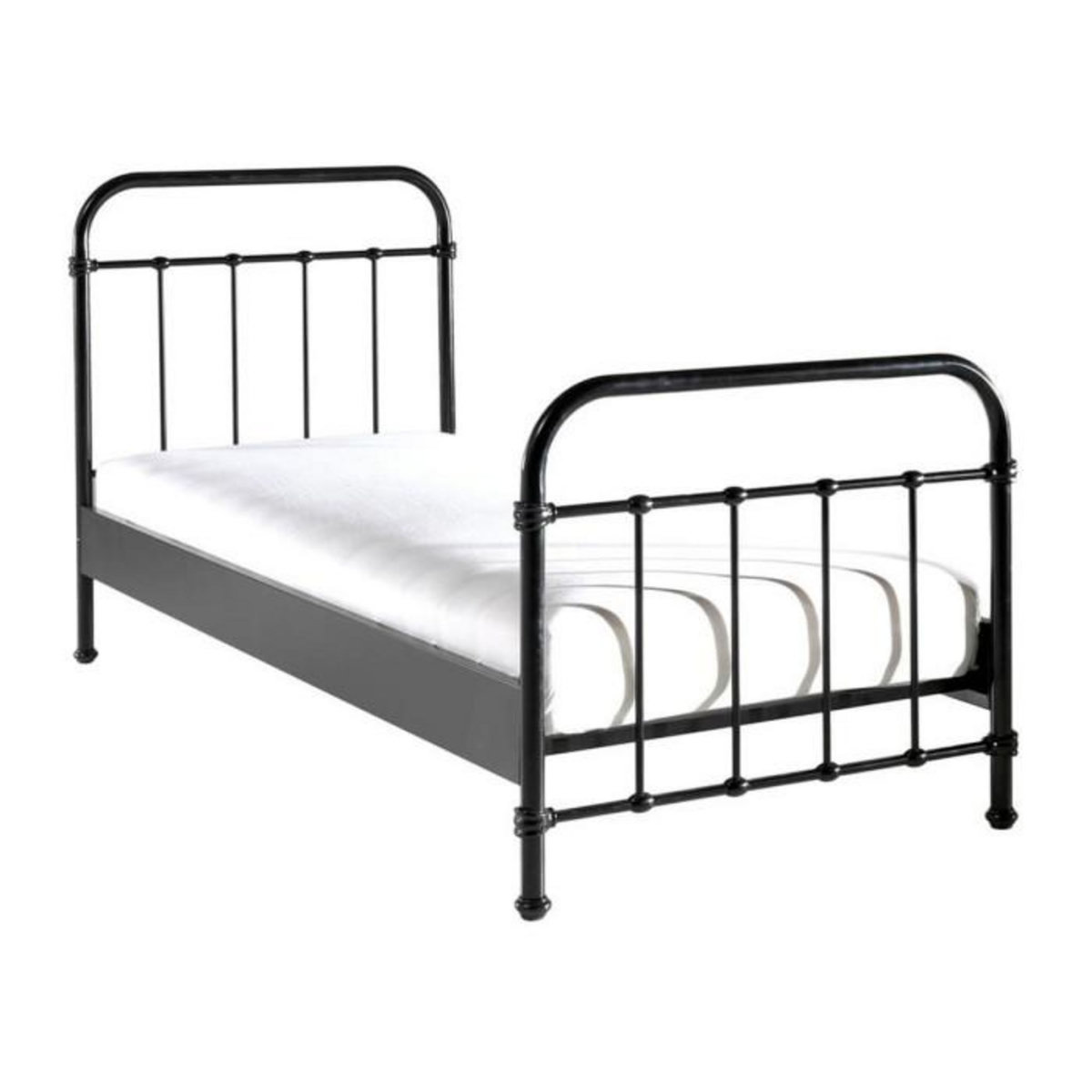 Paris Prix Lit Enfant Métal  New York  90x200cm Noir