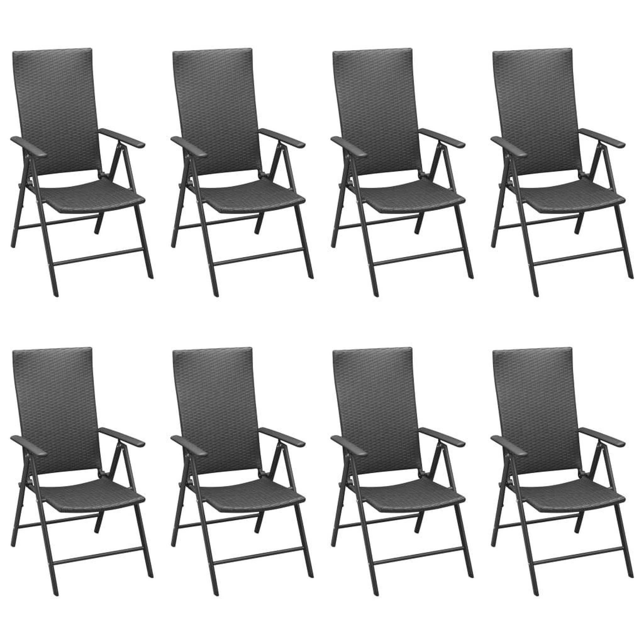 Voir la diapositive 5 : VIDAXL Ensemble a manger de jardin 9 pcs noir