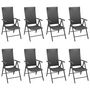Voir la diapositive 5 : VIDAXL Ensemble a manger de jardin 9 pcs noir