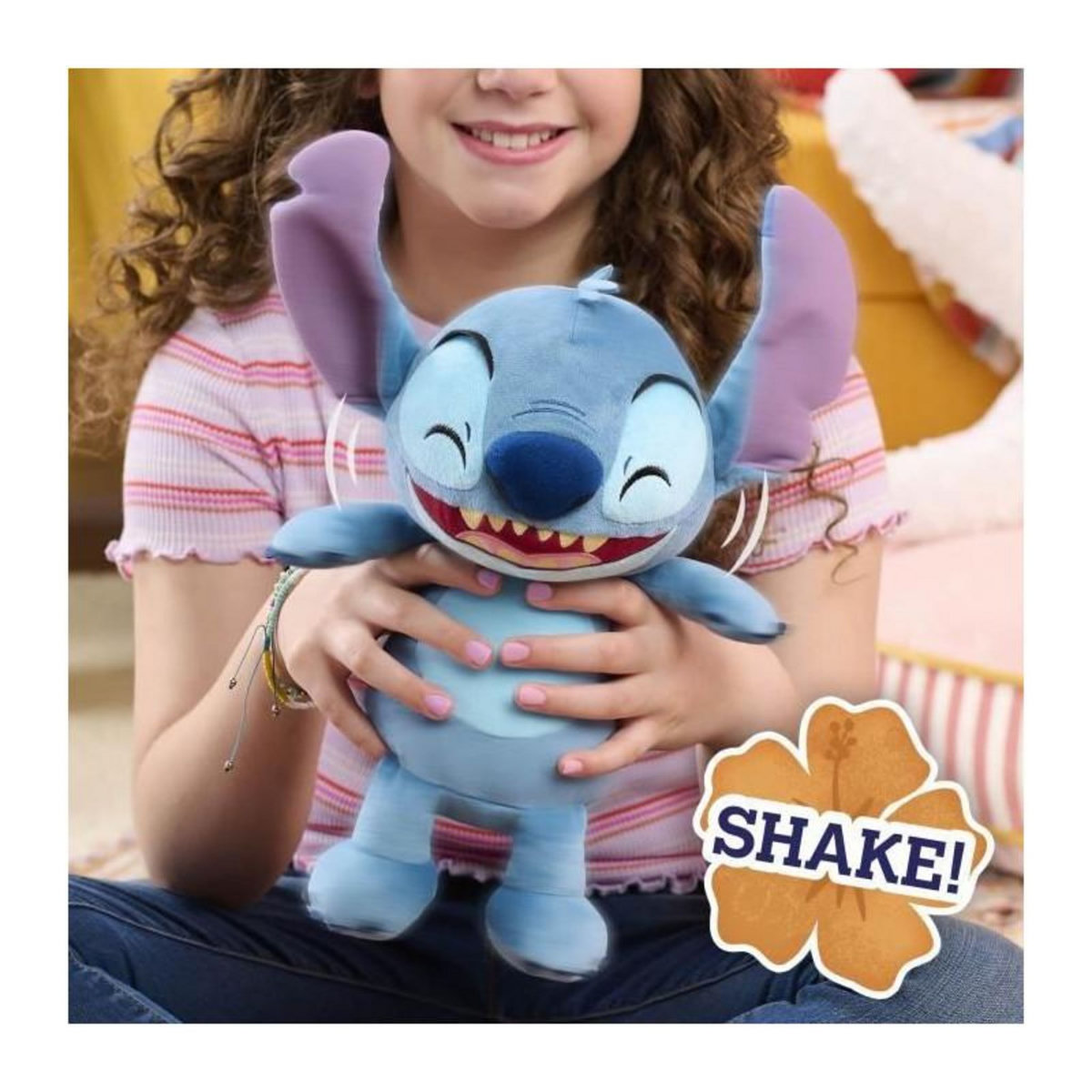 Peluche interactive - LICENCE /STITCH - Peluche Rit et Tremble Stitch - 25 cm, rit et tremble quand secoué