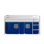 Voir la diapositive 4 : HomeStyle4U Lit bleu mi-haut 90x200 cm avec sommier matelas
