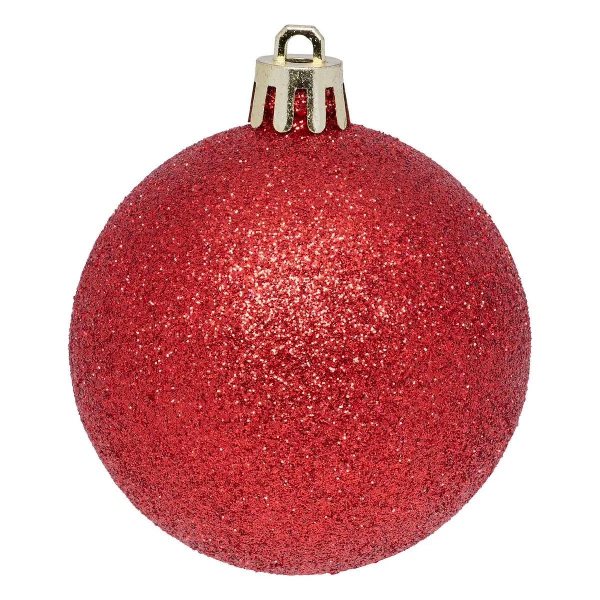Voir la diapositive 2 : ATMOSPHERA Lot de 25 boules de noël  jokli  6cm rouge