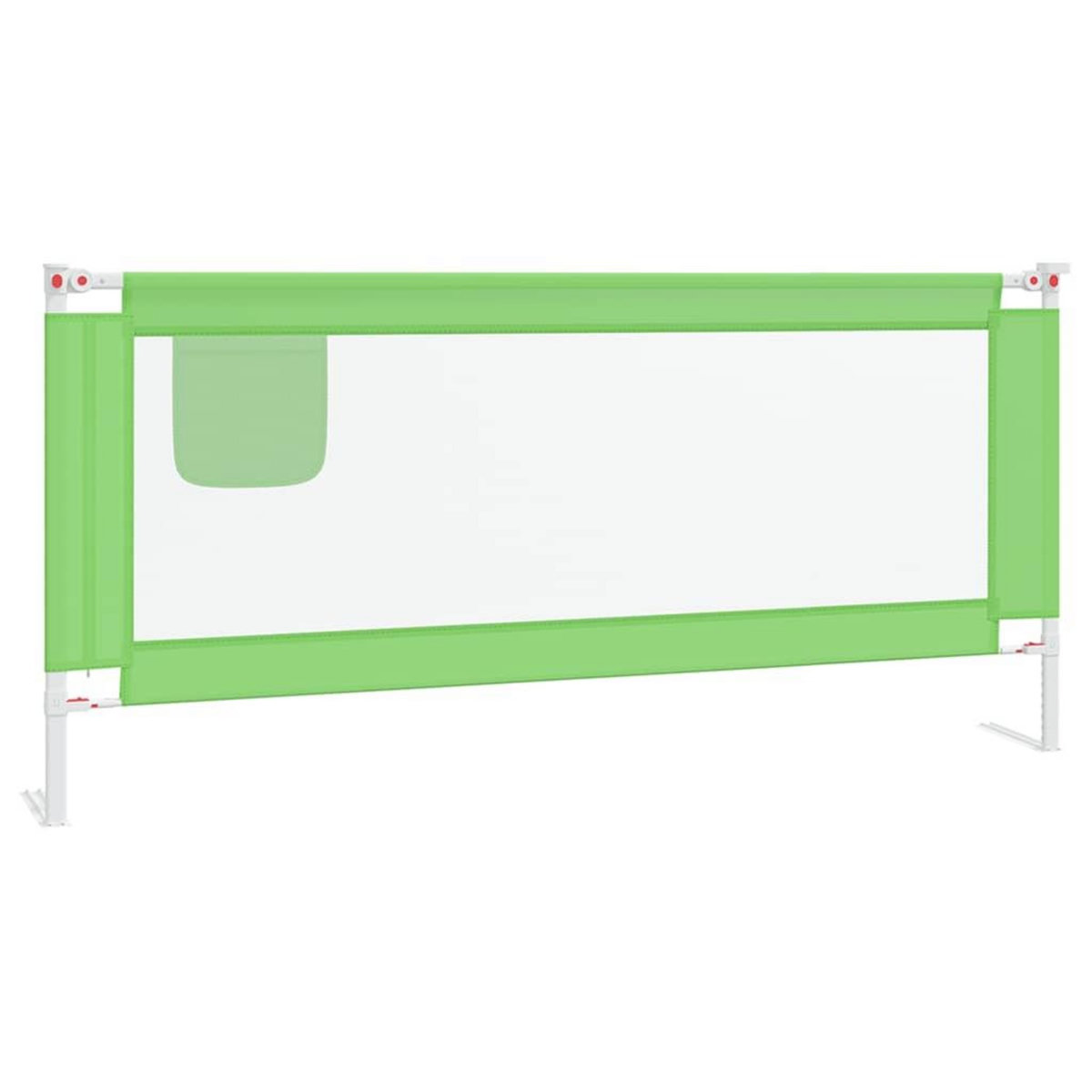 VIDAXL Barriere de securite de lit d'enfant Vert 200x25 cm Tissu