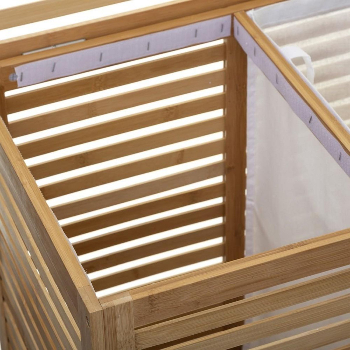 ATMOSPHERA Panier à linge double Sicela bambou