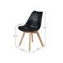 Voir la diapositive 4 : Rendez vous déco Lot de 2 chaises blanches et pieds bois - Skandi