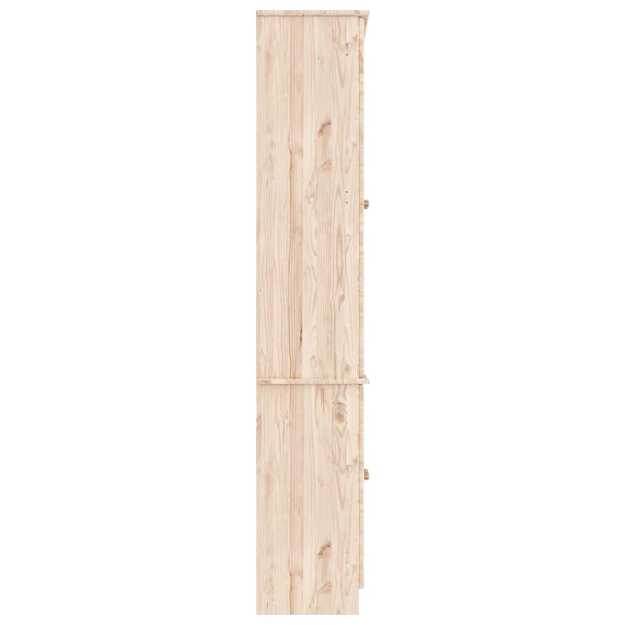 Voir la diapositive 5 : VIDAXL Vitrine en verre ALTA 77x35x186,5 cm bois de pin massif