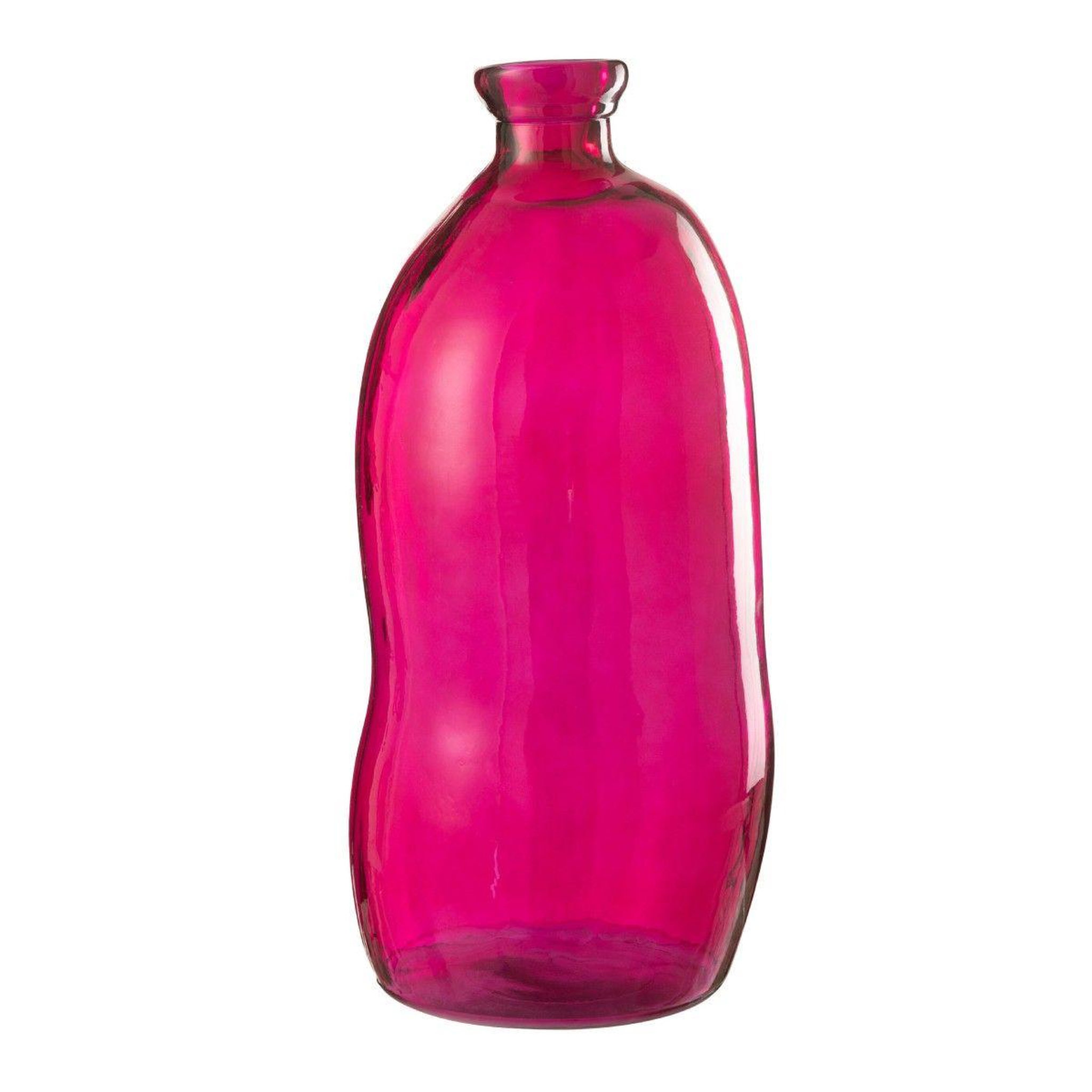 J-LINE Vase déco en verre  mexican  73cm fuchsia