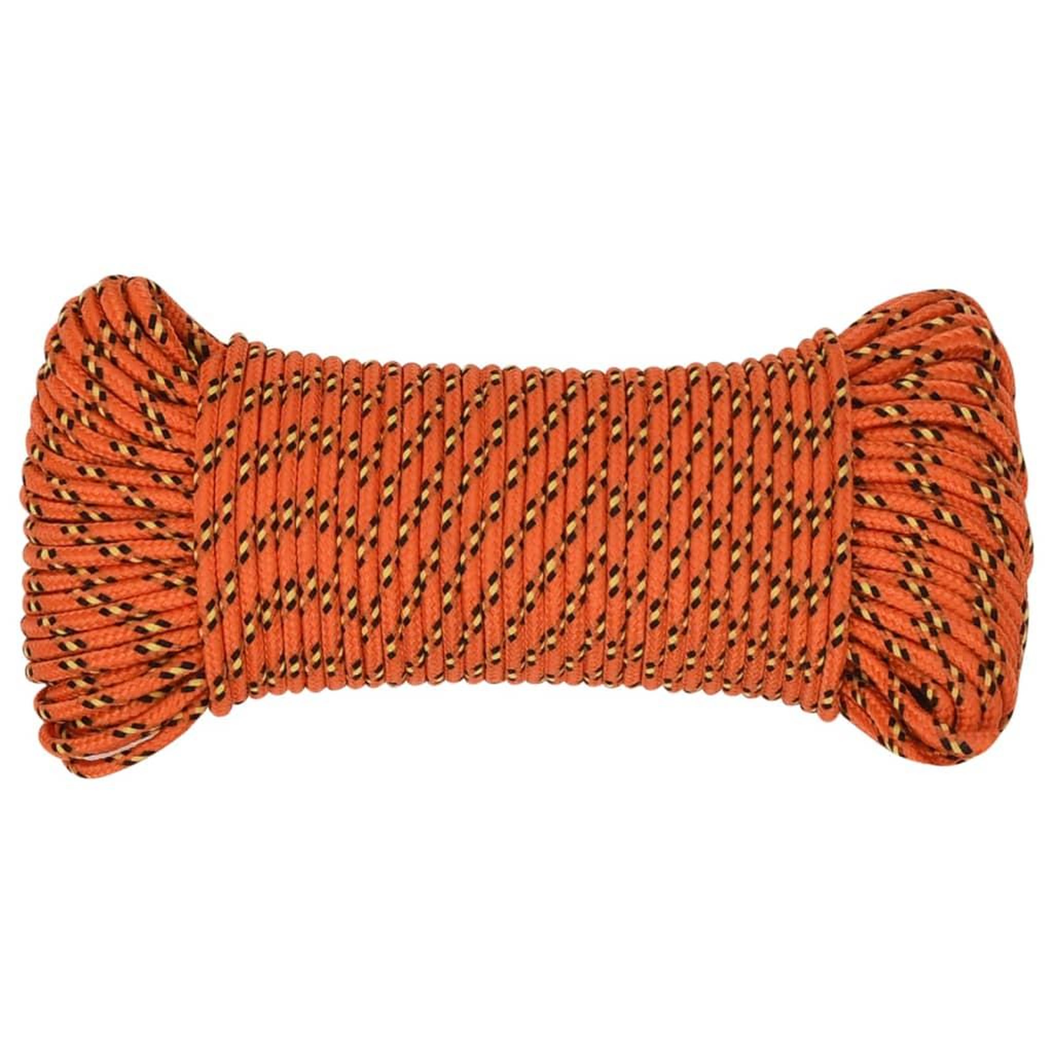 Voir la diapositive 3 : VIDAXL Corde de bateau Orange 4 mm 25 m Polypropylene