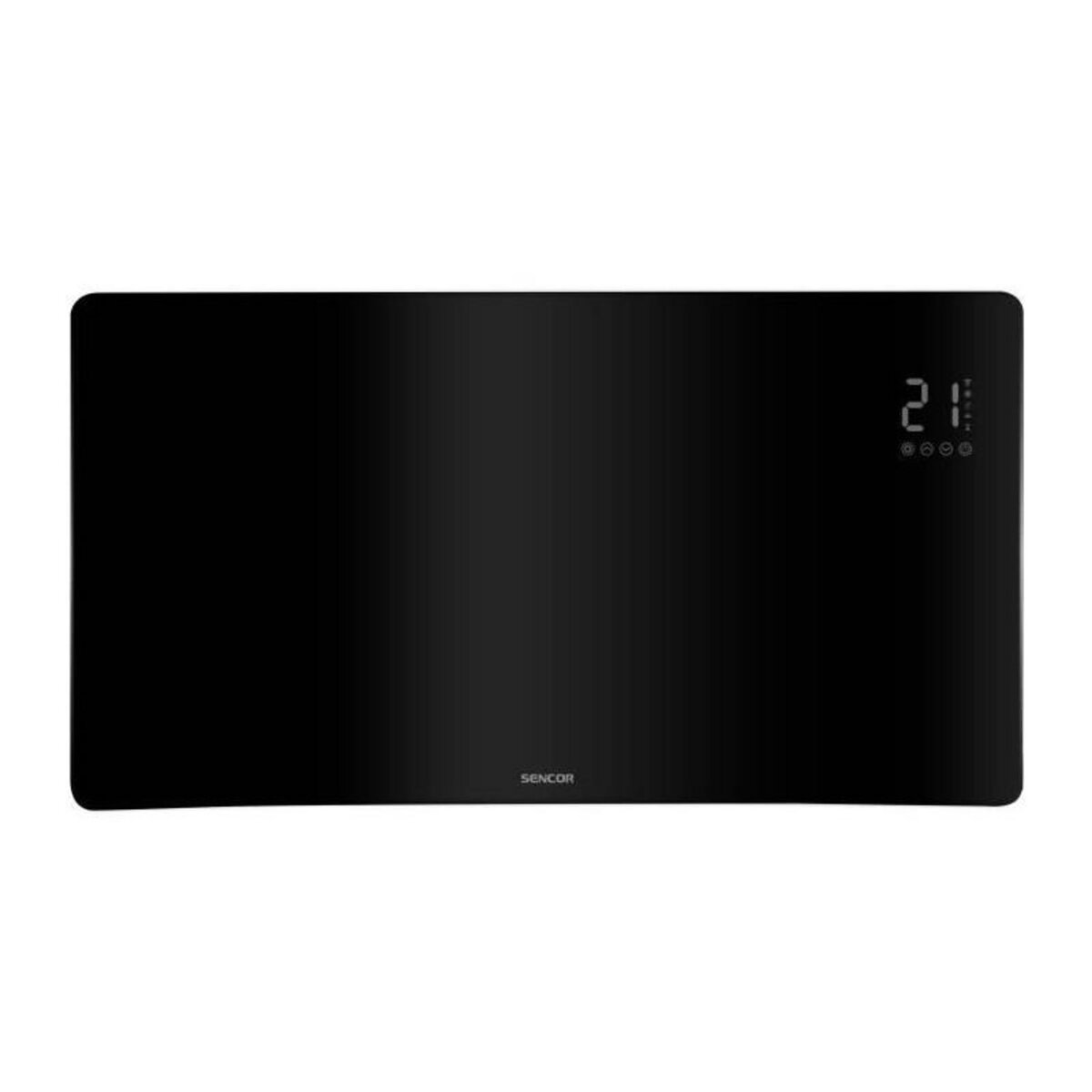 SENCO Radiateur intelligent Wi-Fi en verre - SENCOR - SCF 4741BK - 2400 W - 2 niveaux - Thermostat - Noir