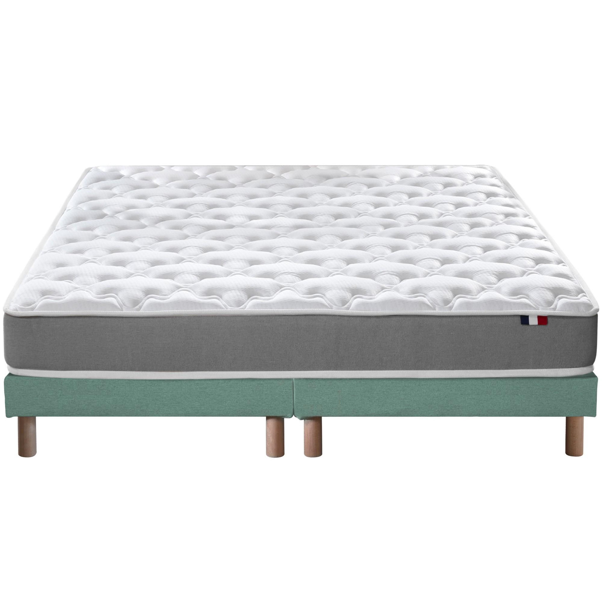 Voir la diapositive 1 : IDLITERIE Ensemble matelas mousse ferme réversible ALTO et sommier - confort français
