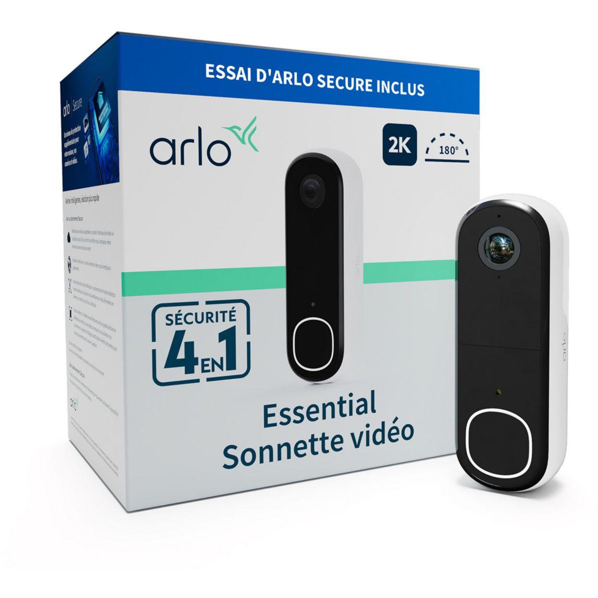 Voir la diapositive 3 : ARLO Sonnette connectée sans fil 2K