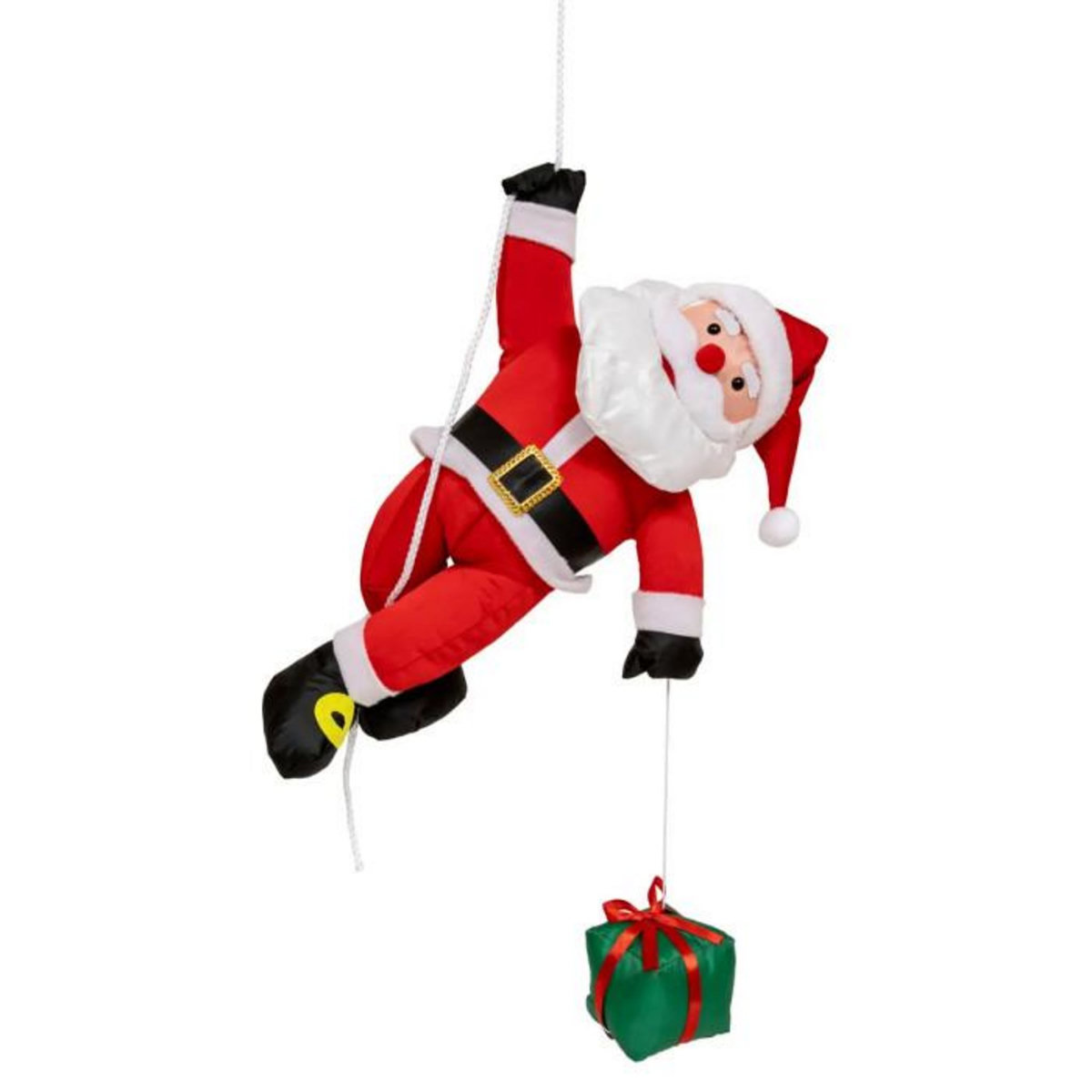 FEERIC LIGHT & CHRISTMAS Père Noël Grimpeur  Cadeau  60cm Rouge