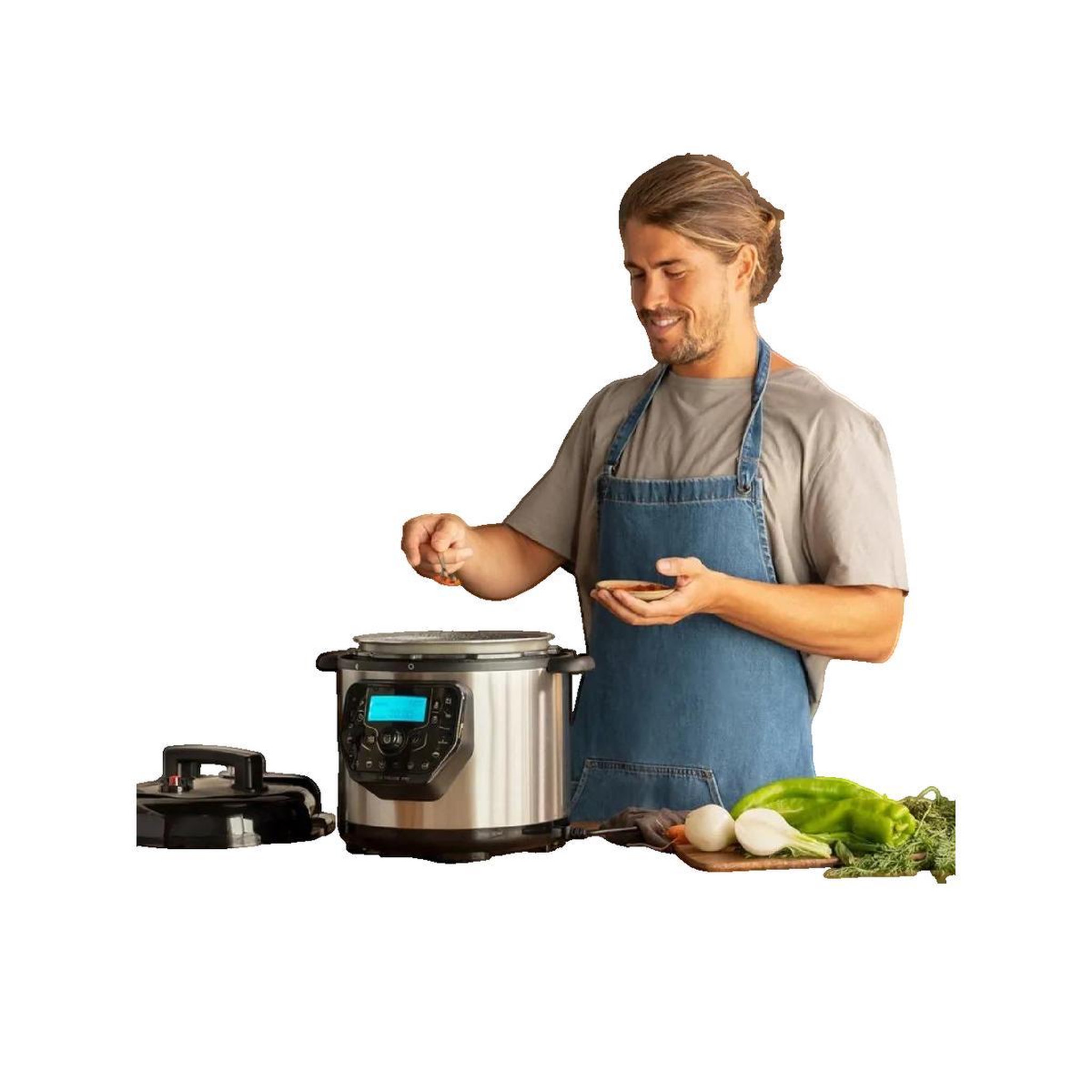 Voir la diapositive 3 : CECOTEC Robot de cuisine Cecotec Olla GM H Deluxe Fry Noir et acier inoxydable