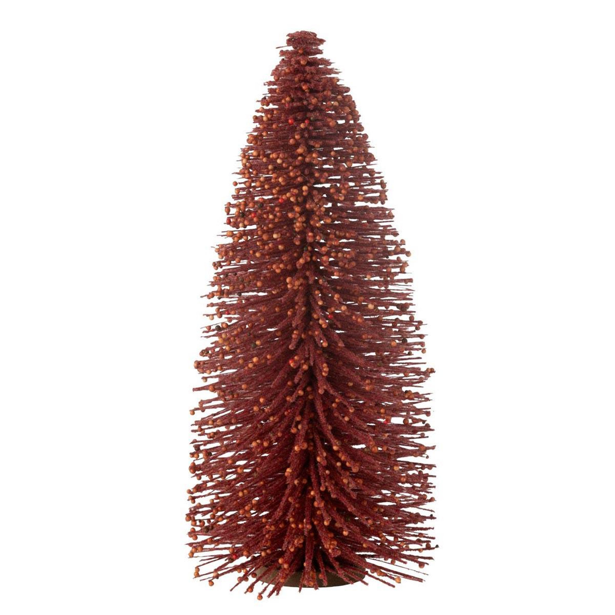 J-LINE Sapin de noël déco  baies  48cm rouge