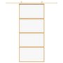 Voir la diapositive 3 : VIDAXL Porte coulissante dore 90x205 cm verre ESG clair et aluminium
