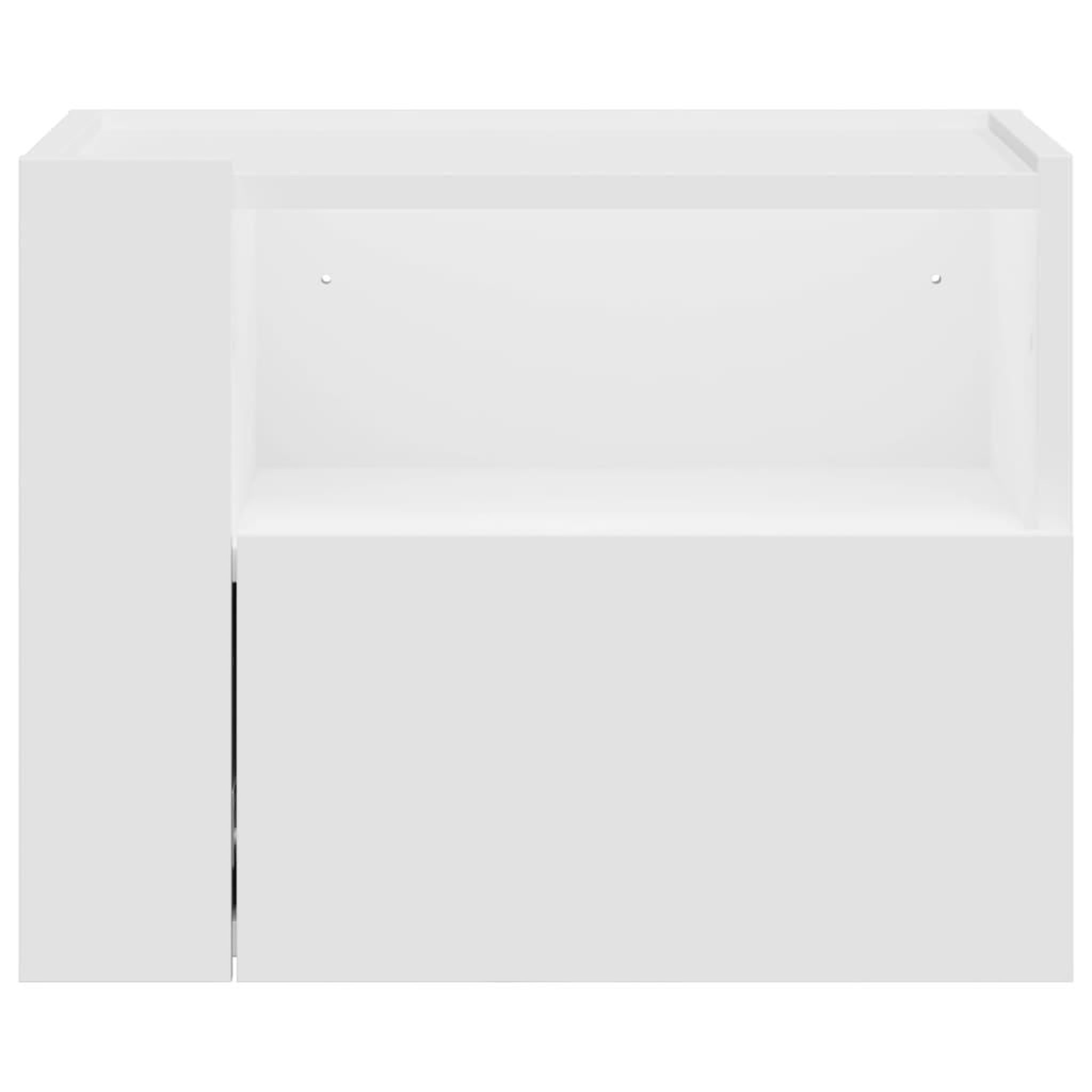 Voir la diapositive 4 : VIDAXL Table de chevet murale blanc 45x30x35 cm