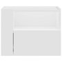 Voir la diapositive 4 : VIDAXL Table de chevet murale blanc 45x30x35 cm
