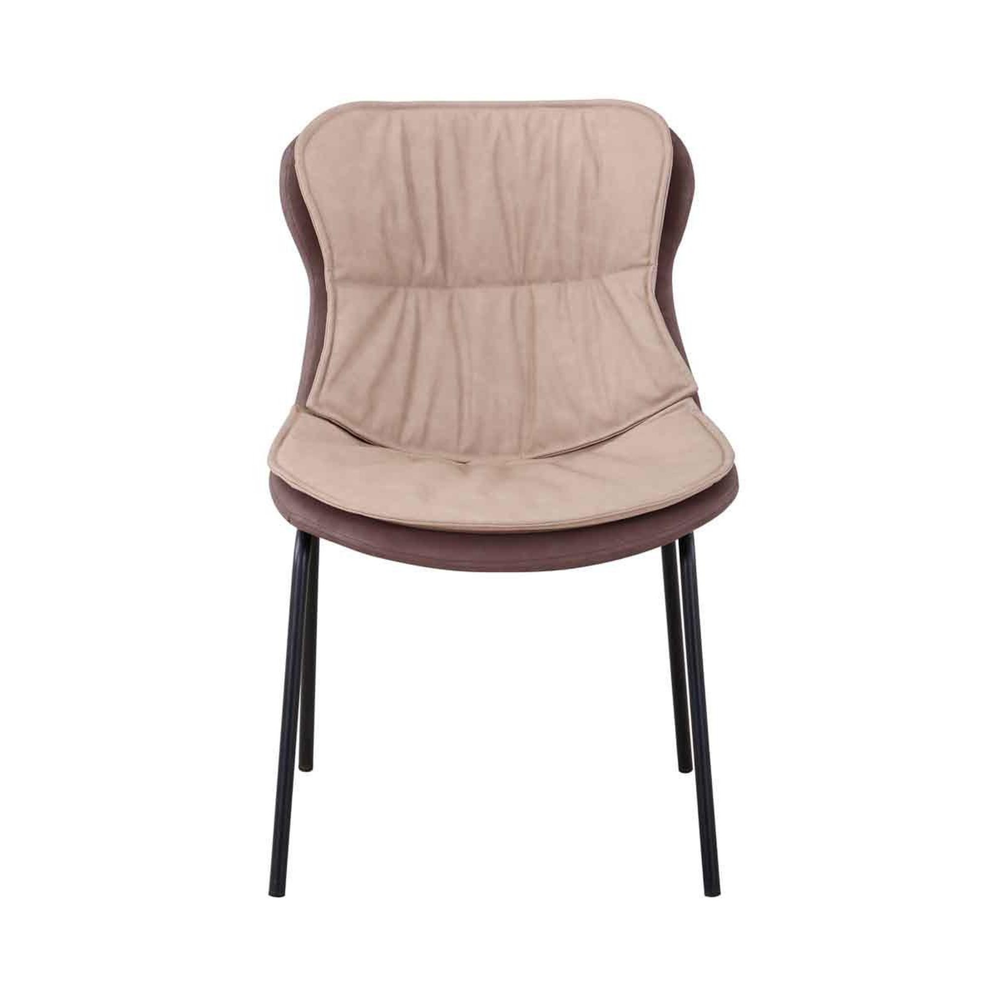 Voir la diapositive 2 : Paris Prix Chaise design  brady  84cm beige & marron