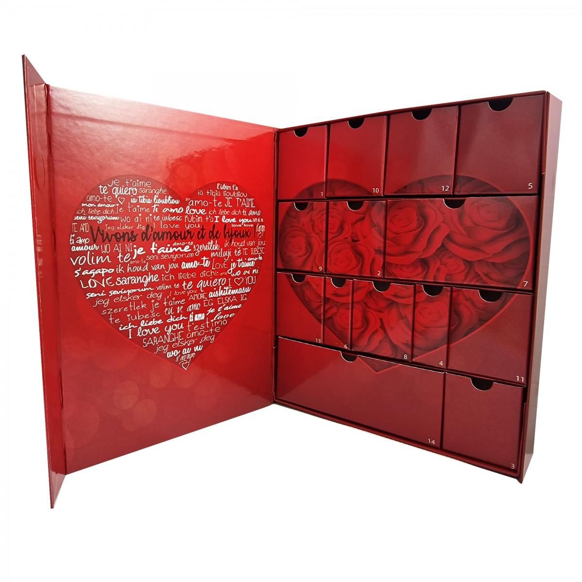 SC CRYSTAL Calendrier de l'avent SC Crystal - 13 bijoux et 1 montre ornée d'un véritable diamant