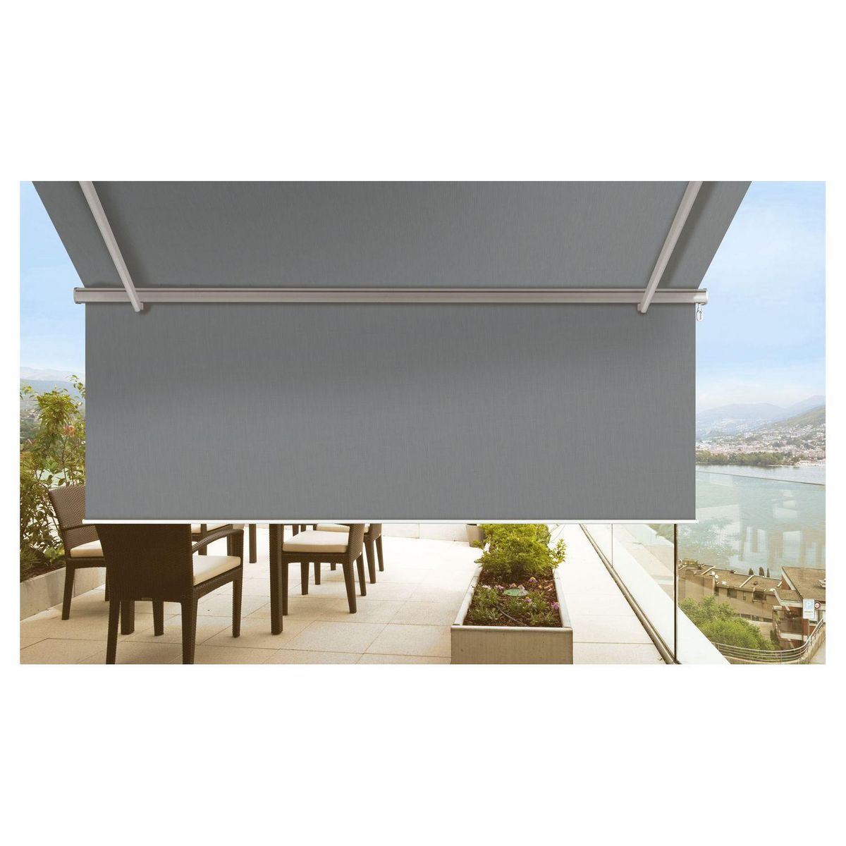 Inkazen Store banne vertical gris 3x2m MILANO