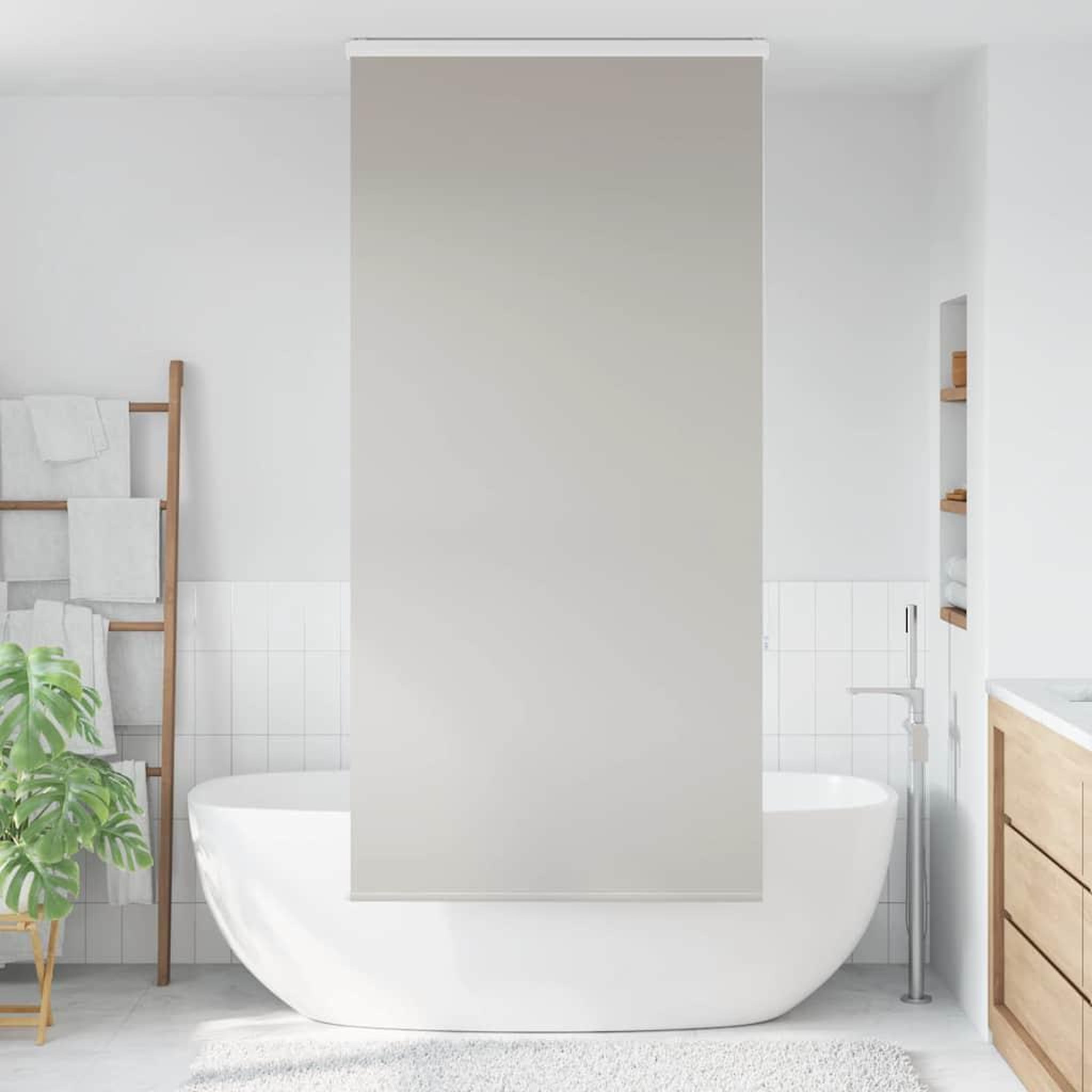 Voir la diapositive 2 : VIDAXL Store enrouleur de douche avec cassette largeur du tissu 86 cm