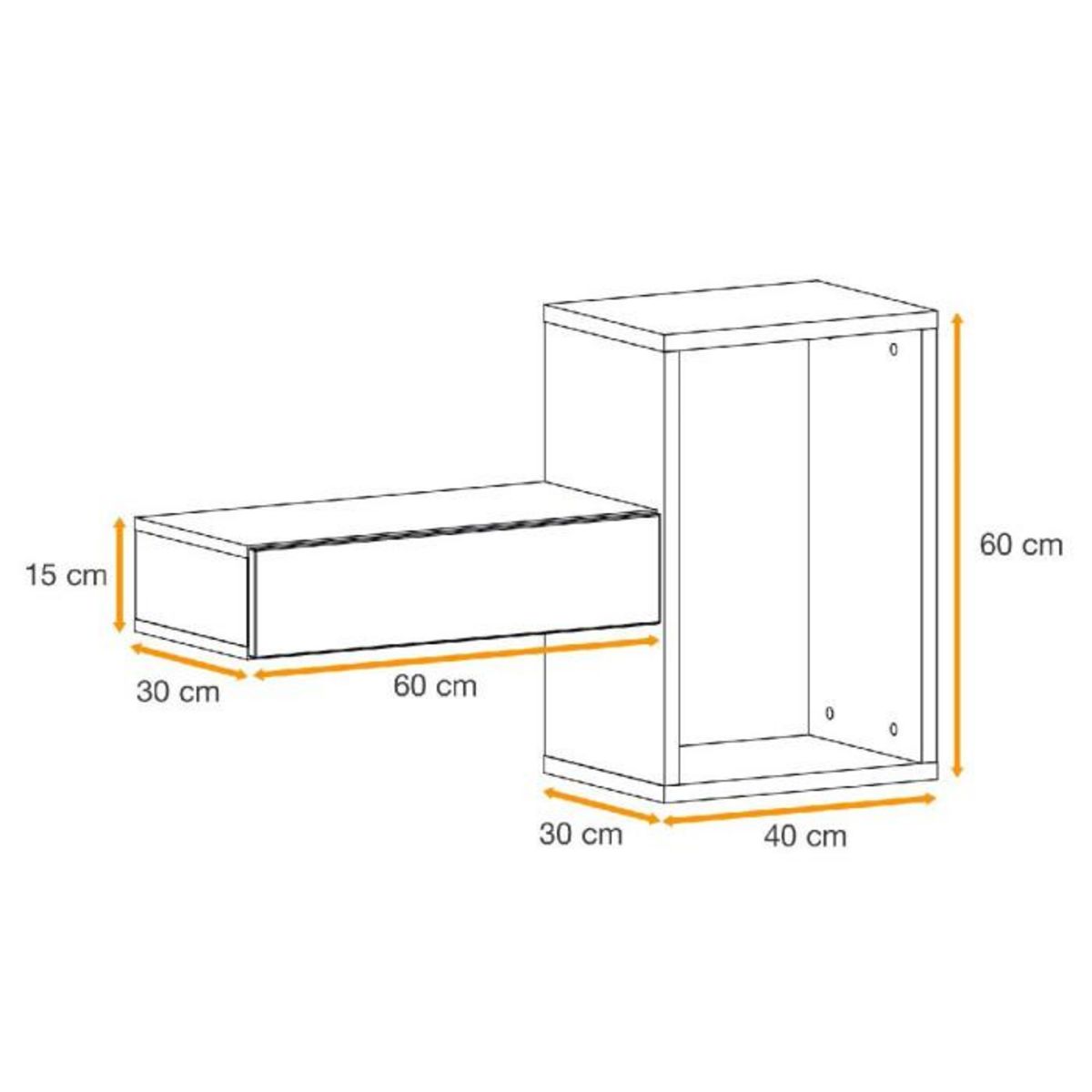 Paris Prix Ensemble Meubles Dressing Design  Easy  170 cm Noir