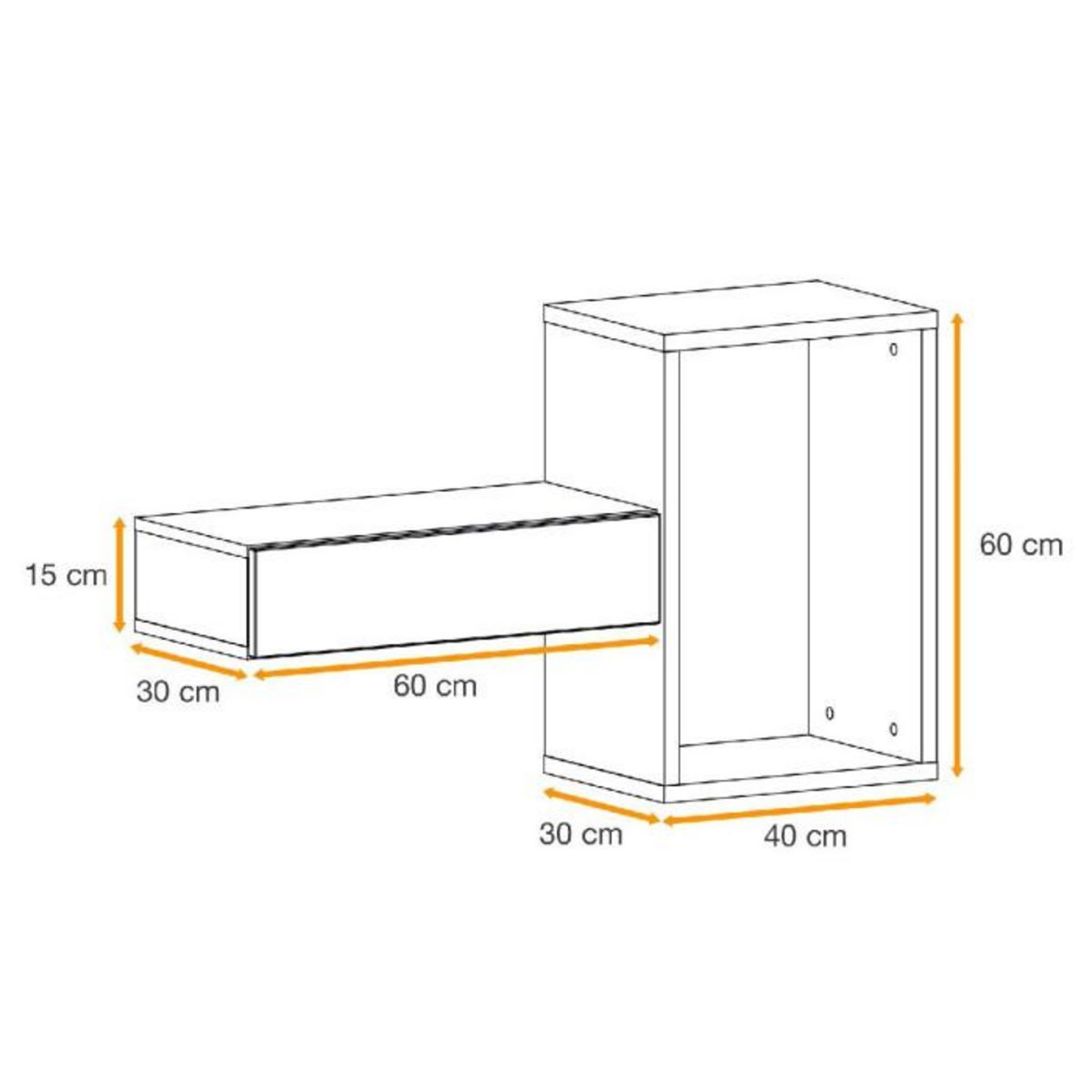 Paris Prix Ensemble Meubles Dressing Design  Easy  170 cm Noir