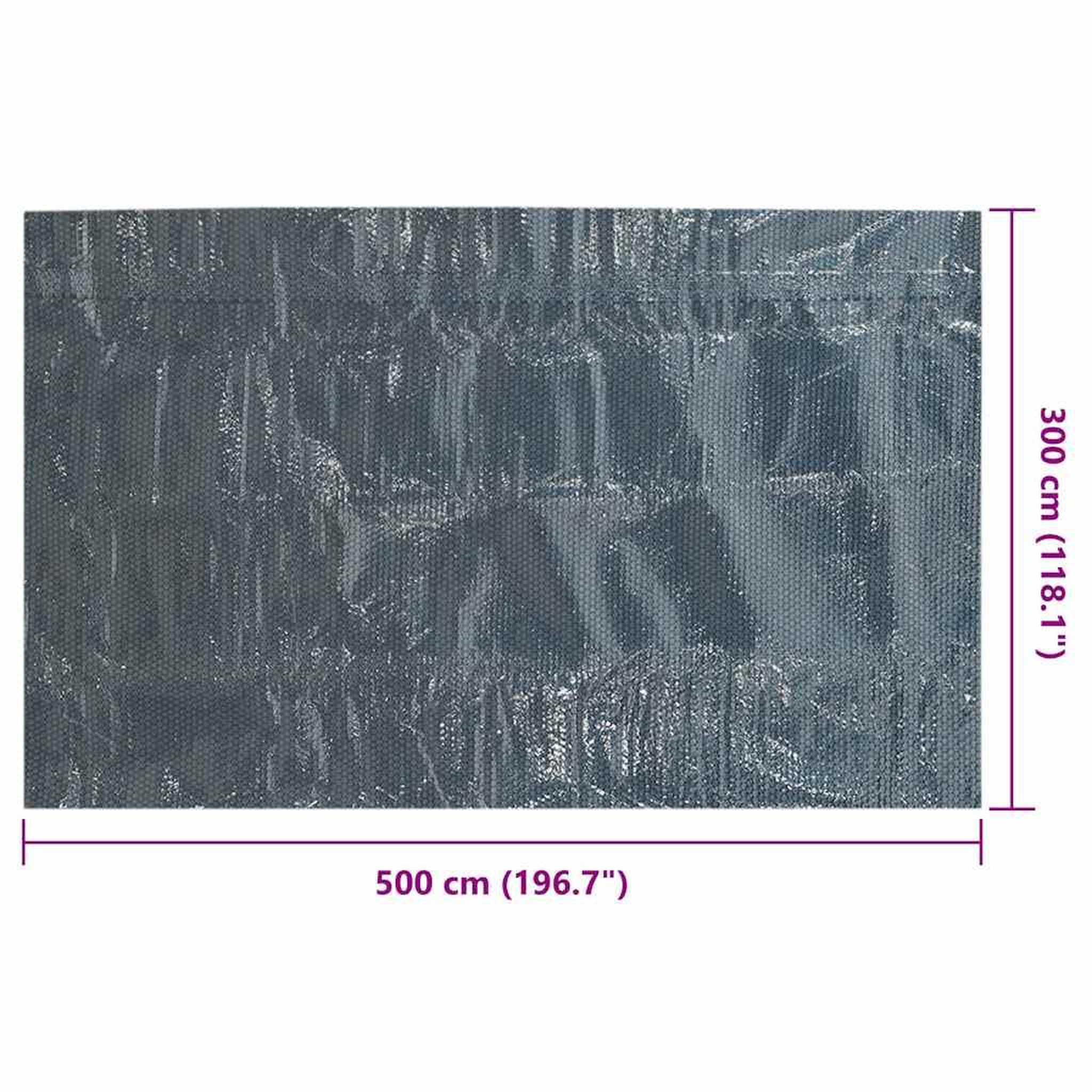 Voir la diapositive 6 : VIDAXL Film solaire de piscine flottant PE 500x300 cm Noir et bleu