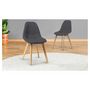 Voir la diapositive 1 : Lot de 2 chaises assise tissu pieds bois massif ORNELLA
