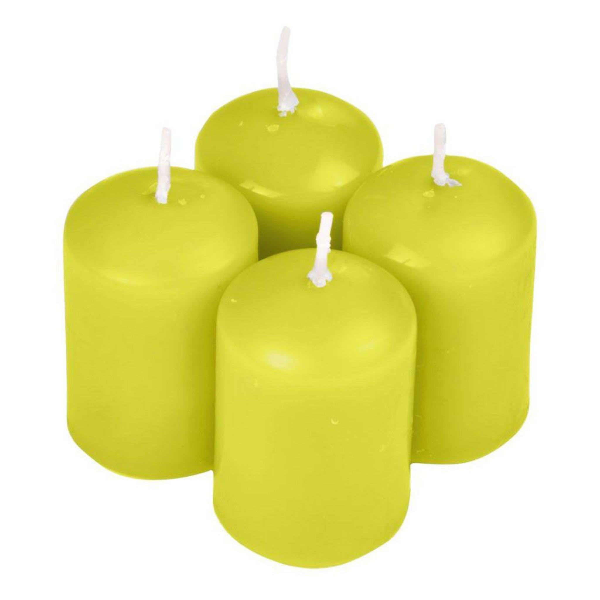 HOMEA Lot de 4 bougies parfumées  essentiel  6cm pomme