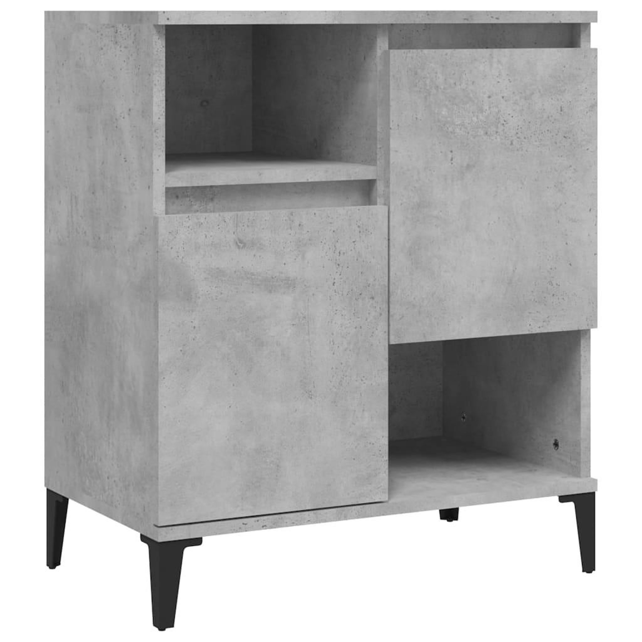 Voir la diapositive 5 : VIDAXL Buffets 2 pcs gris beton 60x35x70 cm bois d'ingenierie