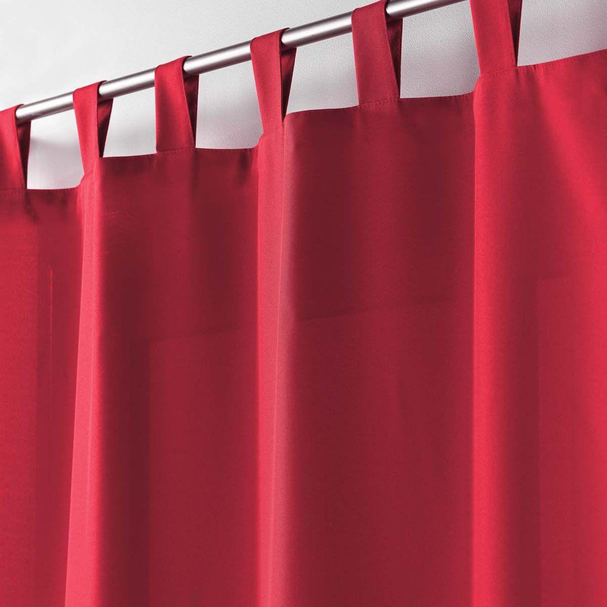 Voir la diapositive 2 : Douceur d'Intérieur Rideau à Passants  Essentiel  140x260cm Rouge
