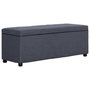 Voir la diapositive 1 : VIDAXL Banc avec compartiment de rangement 116 cm Gris foncé Polyester