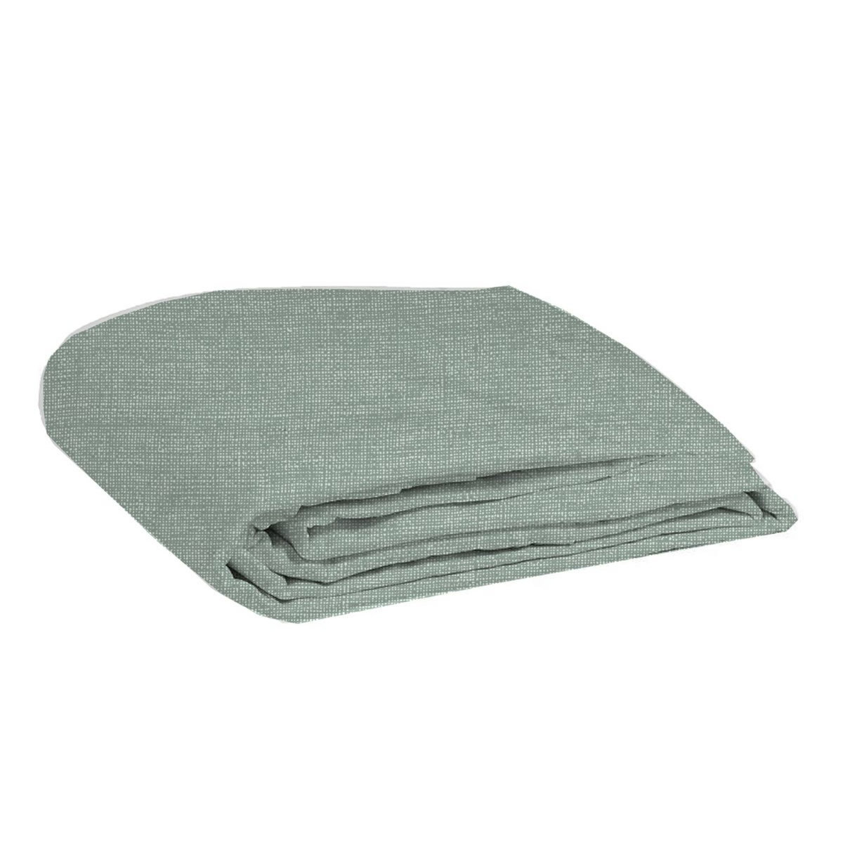 Drap plat uni en coton-lin 