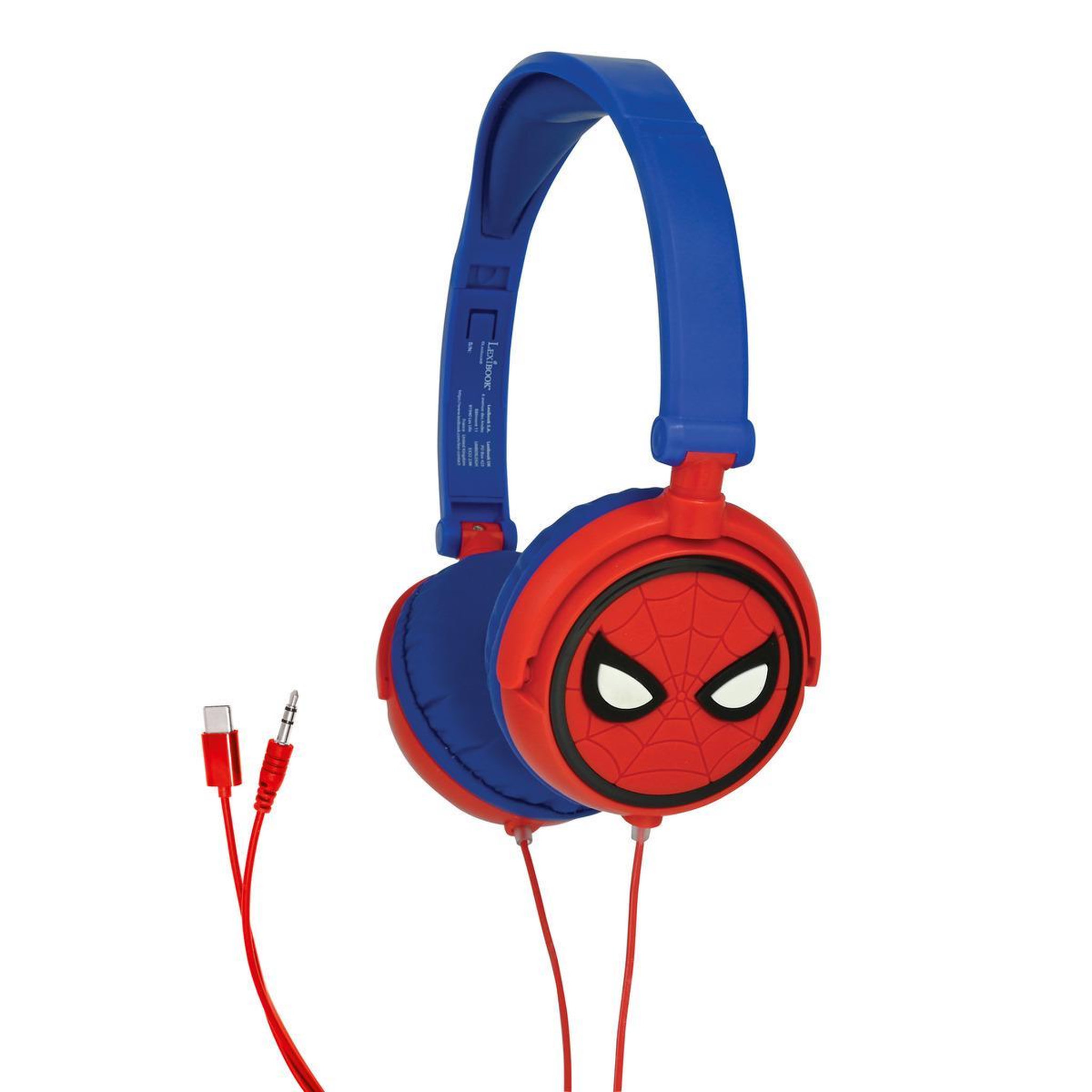 Lexibook Casque stéréo filaire pliable avec limitation de volume d'écoute SpiderMan