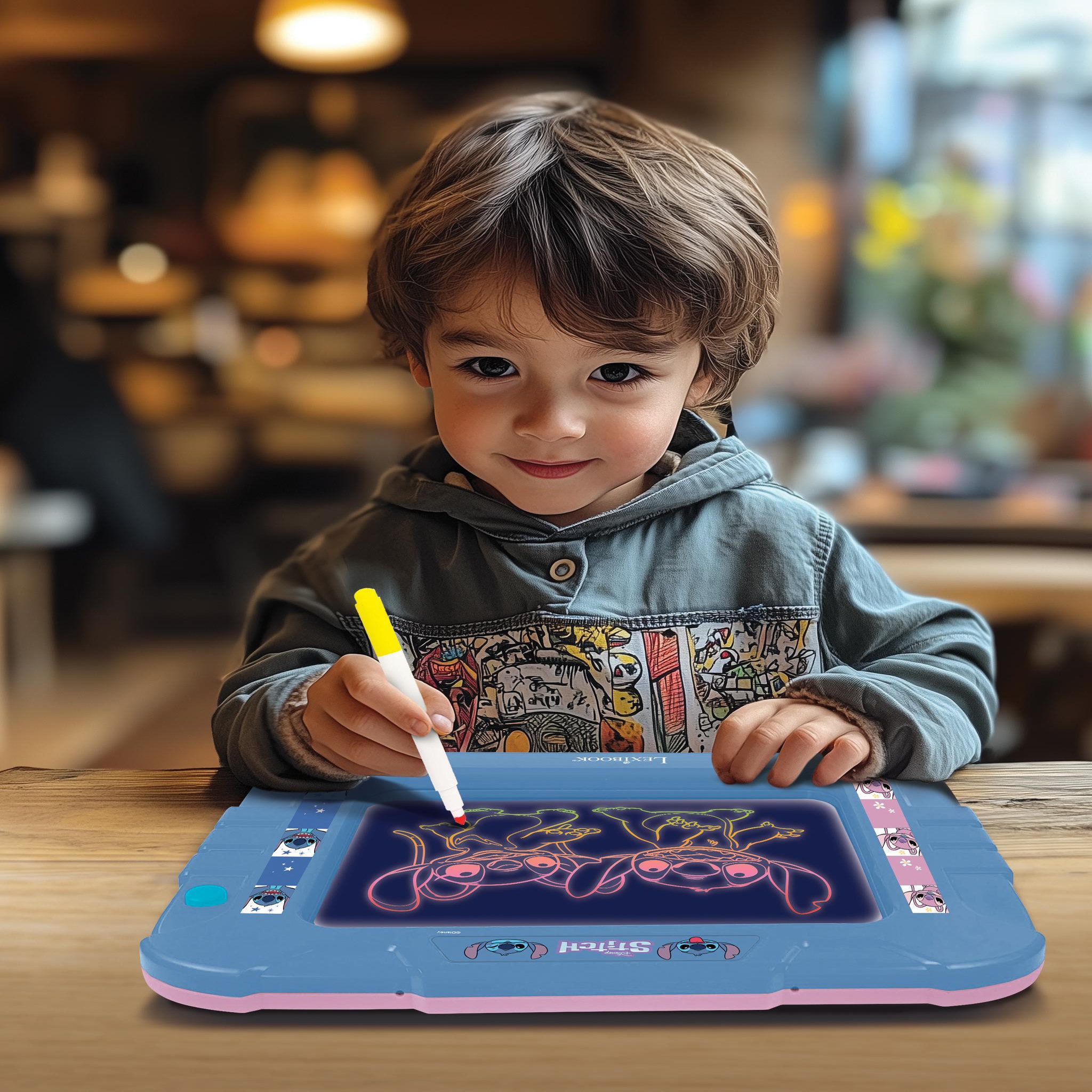Voir la diapositive 6 : Lexibook Ardoise Électronique Lumineuse Néon Stitch