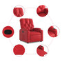 Voir la diapositive 5 : VIDAXL Fauteuil inclinable Rouge Similicuir