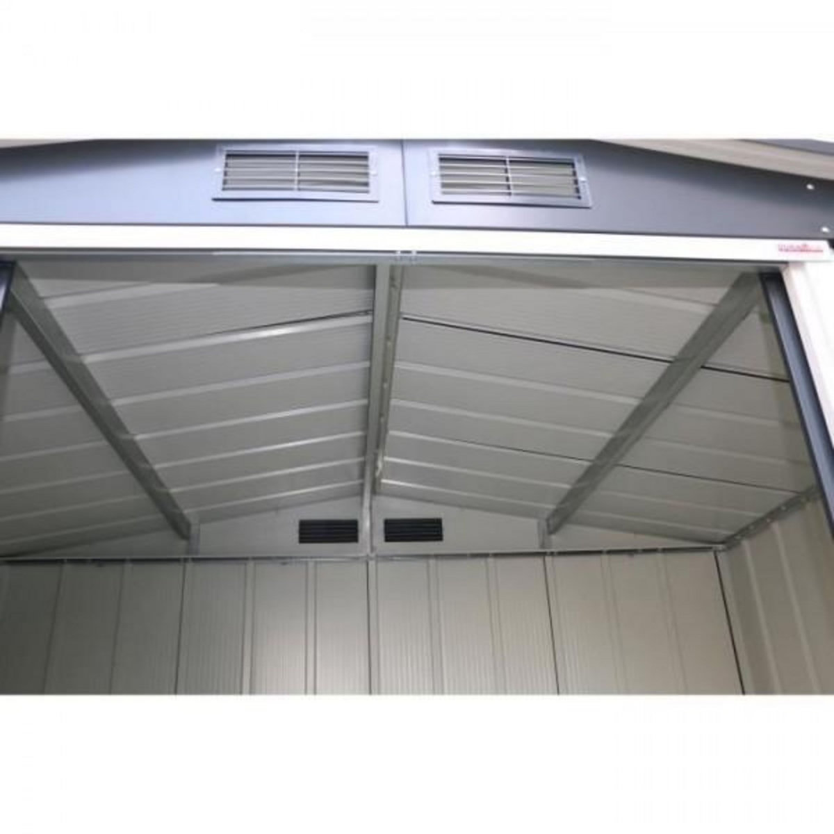 MARKET24 Abri de jardin en métal 4,77 m2 - DURAMAX - Kit d'ancrage inclus - Gris anthracite